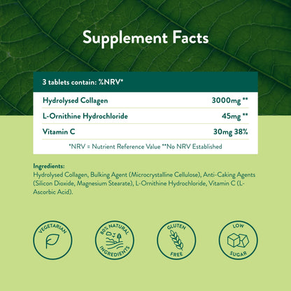 Holland & Barrett Bovine Collagen Tablet 3000mg - Type I Collagen Peptides - Hydrolysed Collagen with Vitamin C - Hair, Skin & Nails Holland & BarrettBuy Supplements Australia