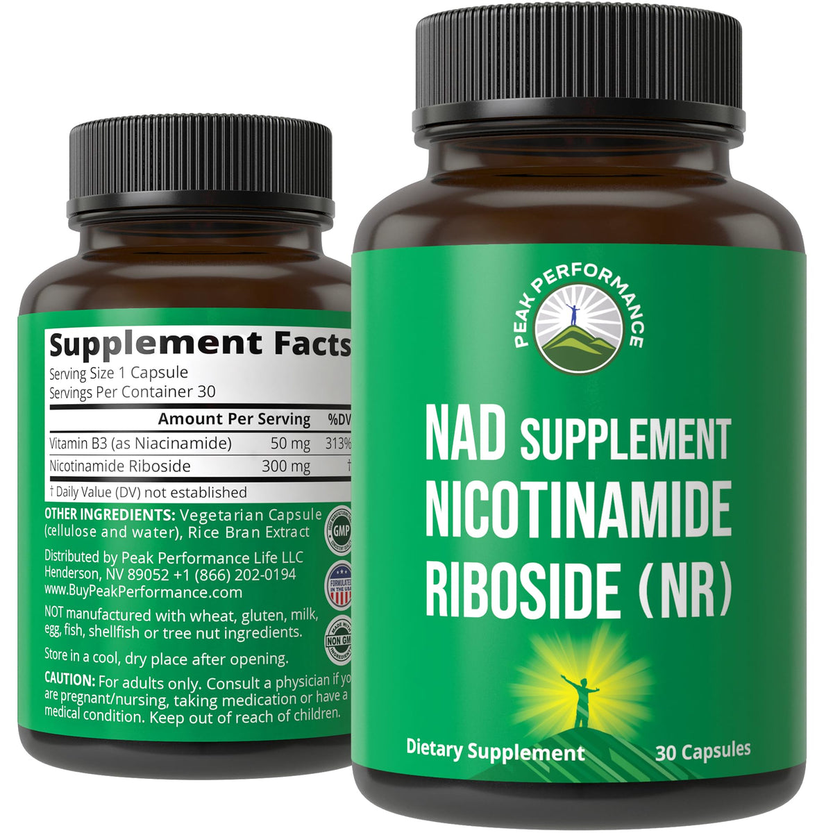 Peak Performance Nicotinamide Riboside NR Supplement Capsule. NMN Alternative NAD Supplement + Niacinamide for NAD+ Levels As We Age. 3rd Party Tested, Non-GMO, Vegan NR Vitamin for Women and Men Peak PerformanceBuy Supplements Australia