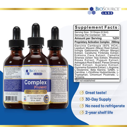 BioSource Labs Complex ProMAX Premium Diet Drops (2 x 2 oz Bottle) BioSource LabsBuy Supplements Australia
