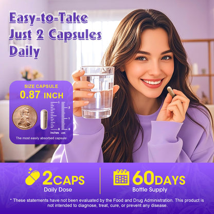 Alliwise Cortisol Supplements for Women & Men - Adrenal Support with Ashwagandha, L-Theanine & Holy Basil for Stress Relief, Mood & Steady Focus - Hormone Balance - 120 Vegan Capsules AlliwiseBuy Supplements Australia