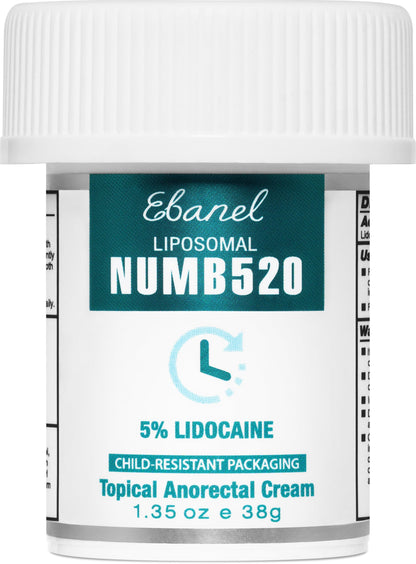 Ebanel 5% Lidocaine Numbing Cream, Pain Relief Burn Itch Numb Cream, Maximum Strength Topical Anesthetic with Allantoin, Vitamin E for Local and Anorectal Uses, Hemorrhoid Treatment, 1.35 Oz Ebanel buy supplements Au