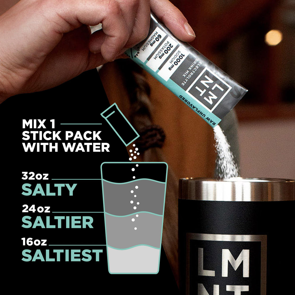 LMNT Zero Sugar Electrolytes - Raw Unflavored Salt | Drink Mix | 30-Count Drink LMNTBuy Supplements Australia
