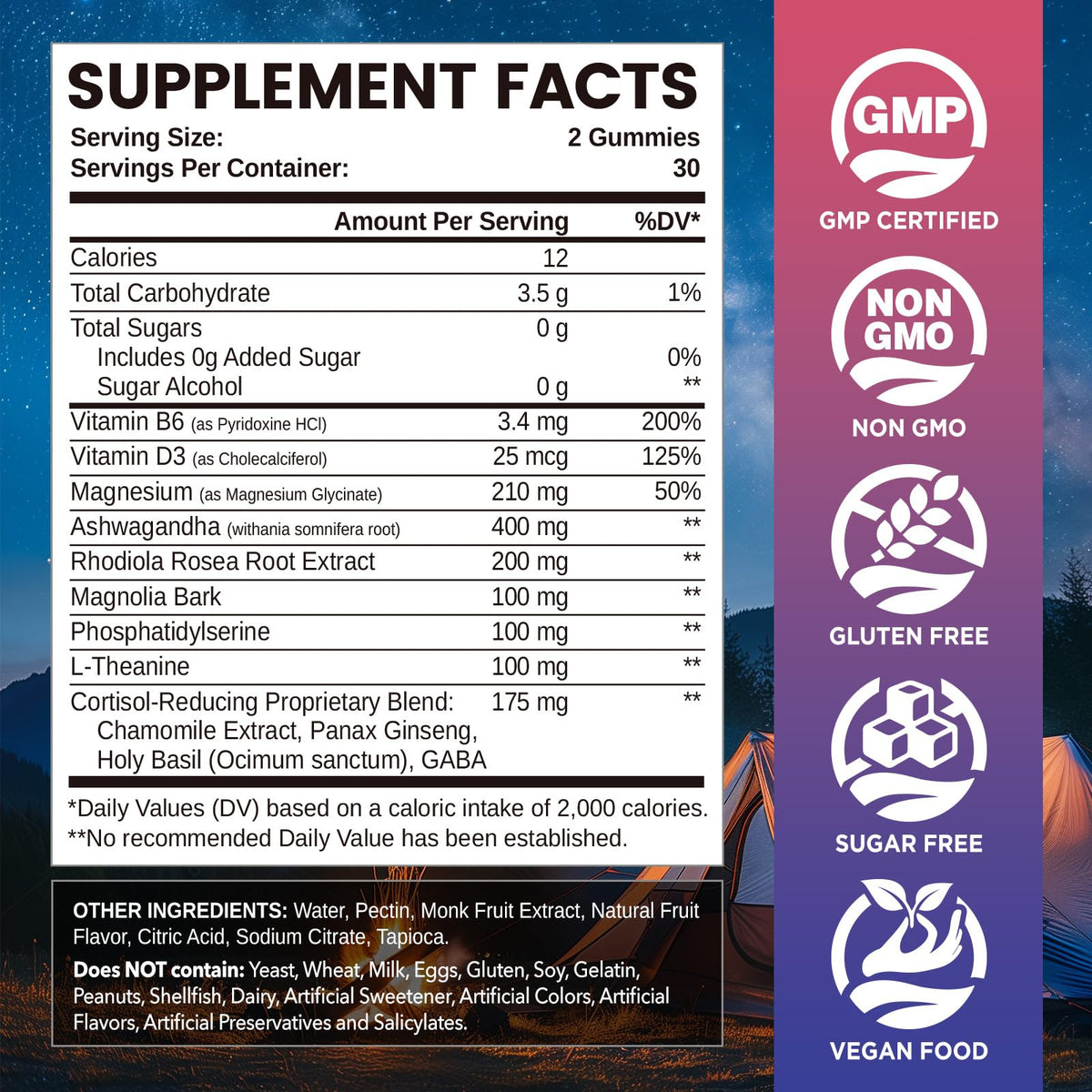 Cortisol Gummies, 12-in-1 Cortisol Reducer, with Magnesium Glycinate, Ashwagandha, L-Theanine, Phosphatidylserine, Vitamin B6 & D3, Rhodiola Rosea, for Men & Women, Sugar-Free, Vegan, NON-GMO, 60CT NATISLANDBuy Supplements Australia