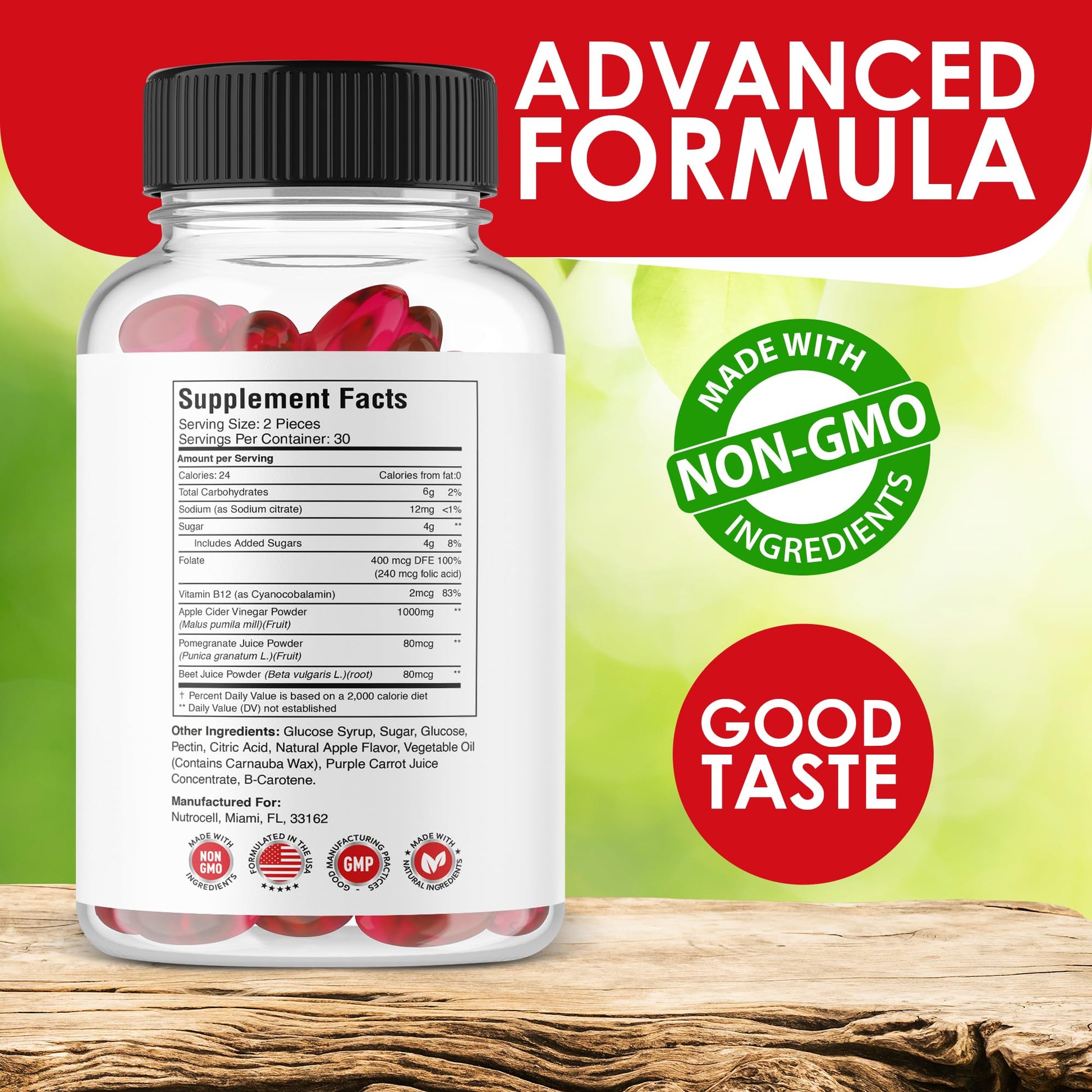 Nutrocell Simpli Health ACV Ketos Gummies Keto Apple Cider Vinegar 1050mg, Simplihealth NutrocellBuy Supplements Australia