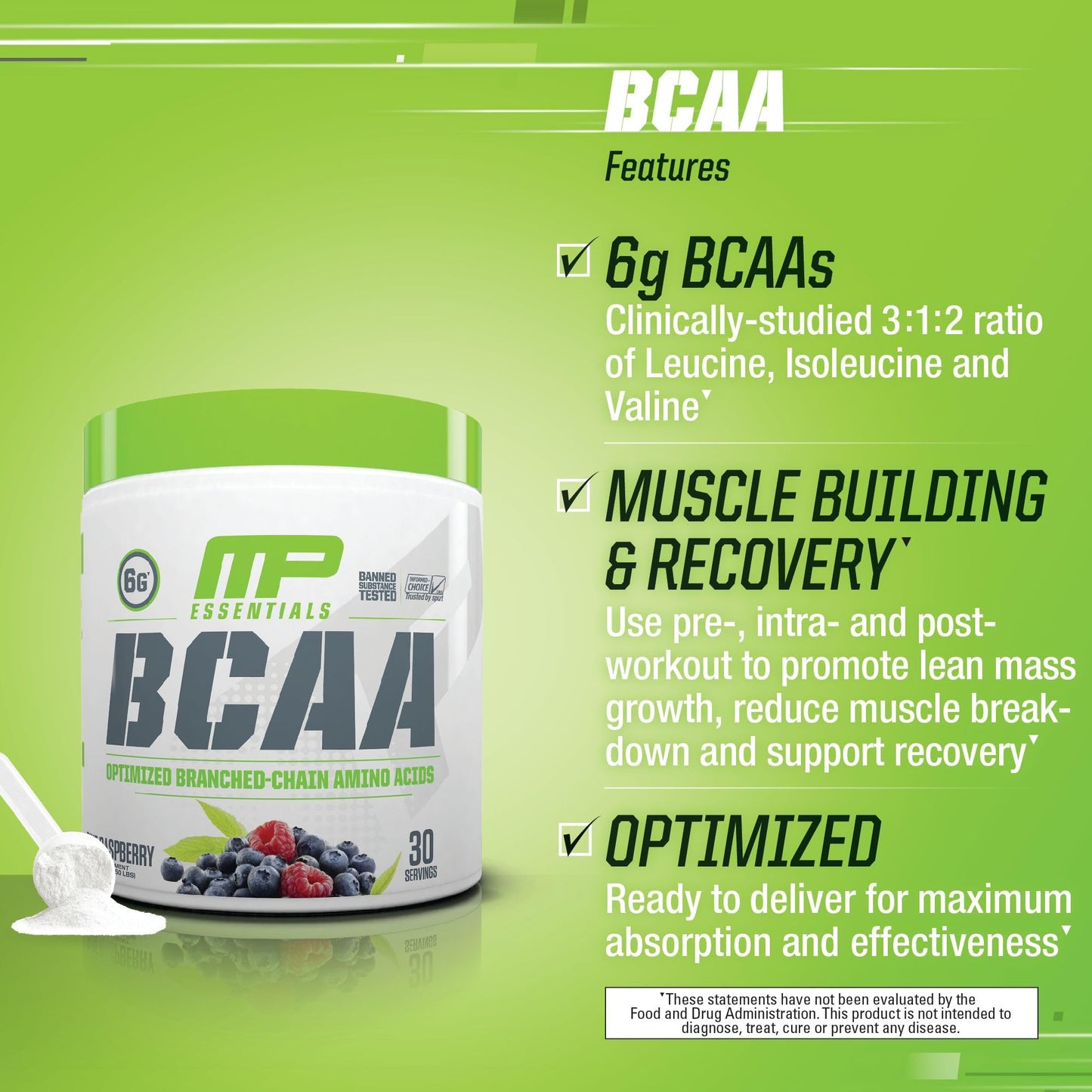 MusclePharm Essentials BCAA Powder, Pre & Post Workout Recovery Drink, Supports Muscle PharmBuy Supplements Australia