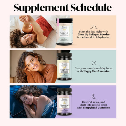 Winged Wellness Happy Her Mood Gummies - Daily Mood Enhancer Support Supplement for Women - Vitamin D with Saffron, Lemon Balm, & Lions Mane Mushrooms for Balance & Calming Relief - 50 Vegan Gummies WingedBuy Supplements Australia
