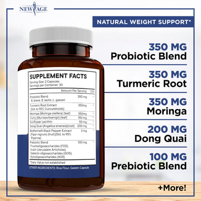 NEW AGE Pro Optimize Probiotics for Women, Menopause, Digestive Health - Support for Bloating, Hot Flashes, Joint Support, Night Sweats
