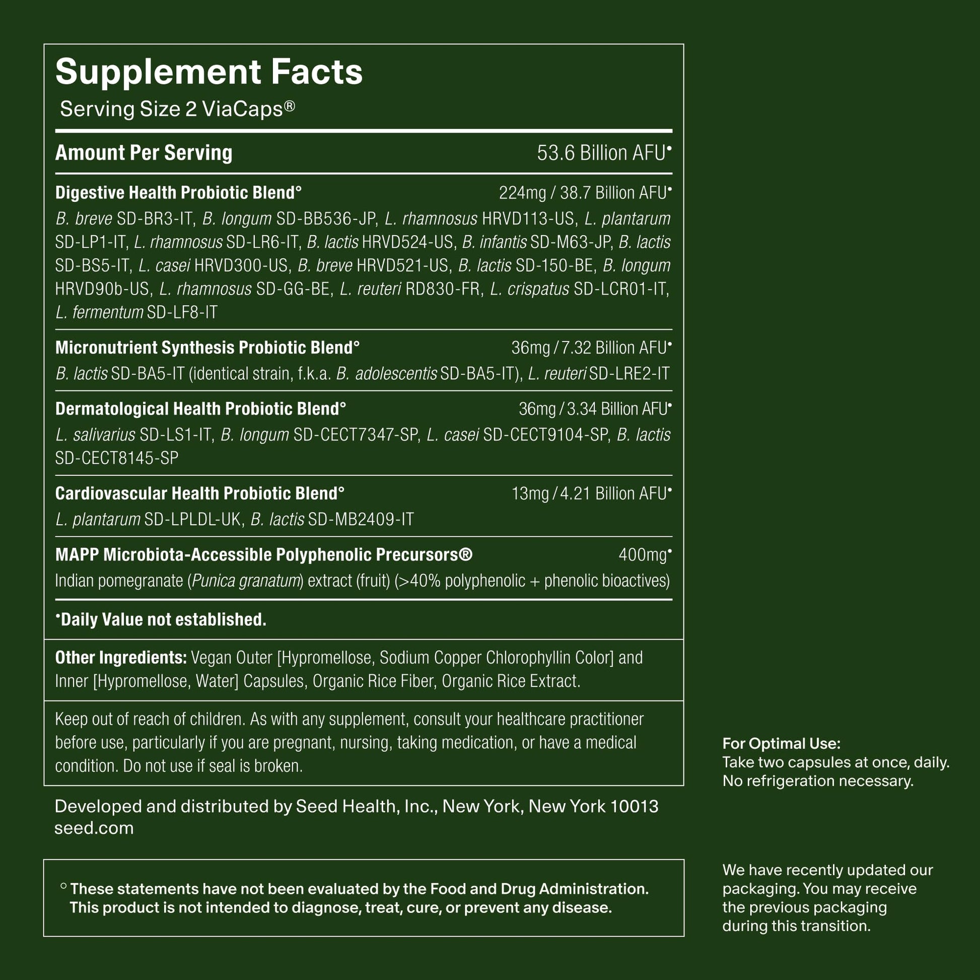 Seed DS-01 Daily Synbiotic - Prebiotic and Probiotic for Women & Men - Digestive Health, Gut Health, Immune Support, Bloating & Constipation Relief - Vegan & Shelf-Stable - 30-Day Starter (60ct) Seed buy supplements Au
