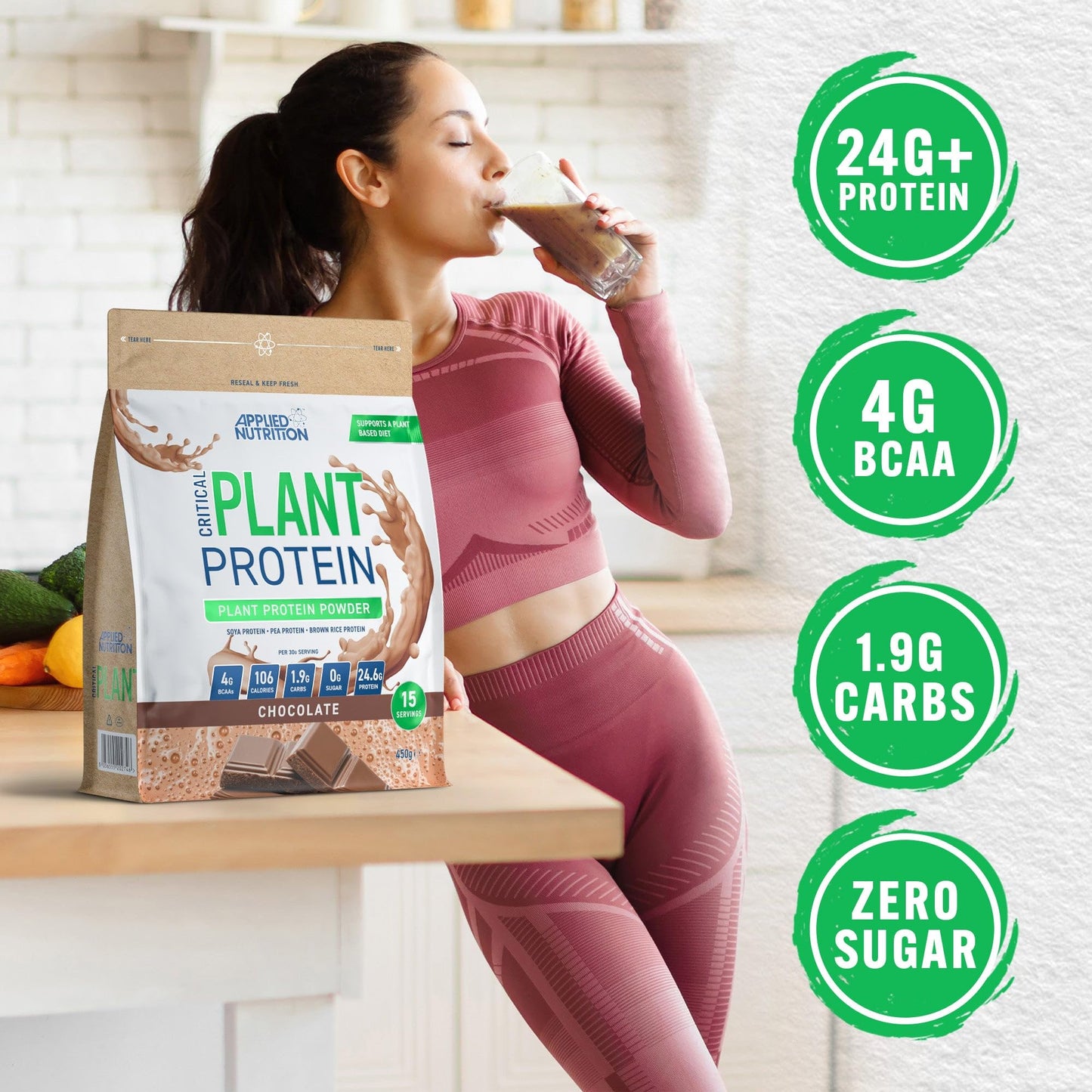 Applied Nutrition Plant Protein Powder – Critical Plant Vegan Protein Shake with SOYA, Pea, Brown Rice Proteins Applied NutritionBuy Supplements Australia