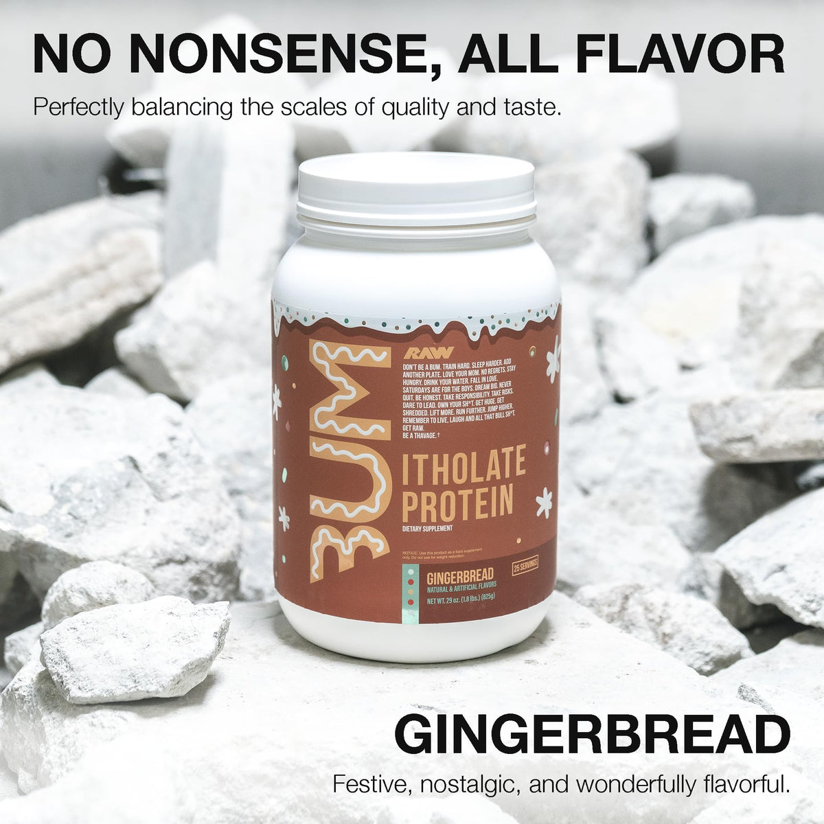 RAW Whey Isolate Protein Powder, Gingerbread (CBUM Itholate Protein) - 100% Grass RAWBuy Supplements Australia