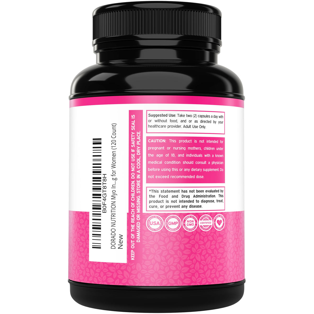 Inositol Capsules (Myo Inositol) (1000mg Per Serving 120 Capsules) Myo Inositol Supplement for Women Hormone Balance Support - Vegan Safe - Third Party Tested - Gluten Free & Made in USA (120 Count) DORADO NUTRITIONBuy Supplements Australia