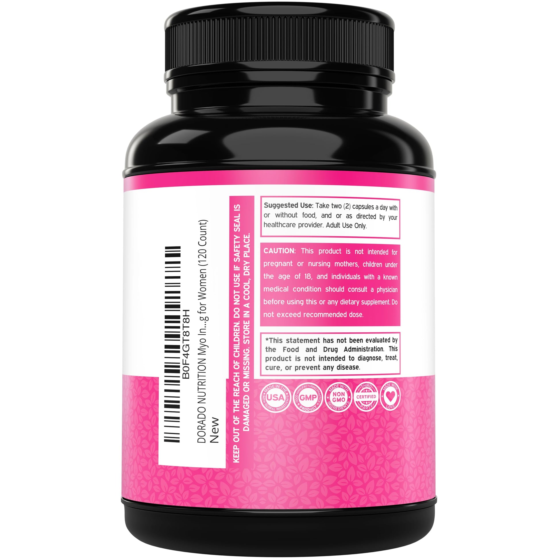 Inositol Capsules (Myo Inositol) (1000mg Per Serving 120 Capsules) Myo Inositol Supplement for Women Hormone Balance Support - Vegan Safe - Third Party Tested - Gluten Free & Made in USA (120 Count) DORADO NUTRITIONBuy Supplements Australia