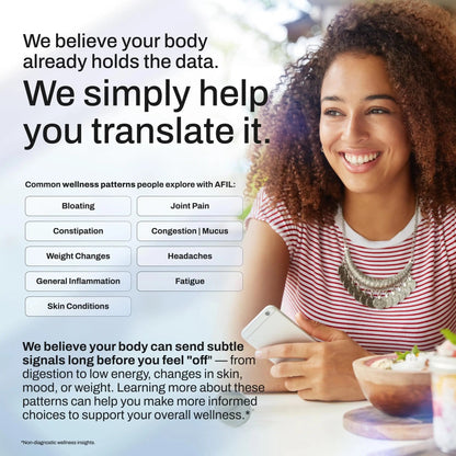 AFIL 1000+ Foods, Drinks, Vitamins, Gut, At-Home Wellness Test Kit, Trusted Hair Analysis for Adults & Kids, At-Home Health Non-Invasive, Gluten, Dairy Health Wellness Indicators Advanced Food Intolerance LabsBuy Supplements Australia