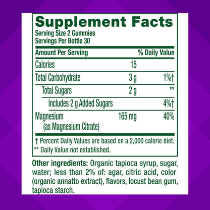 vitafusion Magnesium Gummy Supplement, Bring calm to your vitamin routine, Tropical Citrus Flavor, 60 Gummies VitafusionBuy Supplements Australia