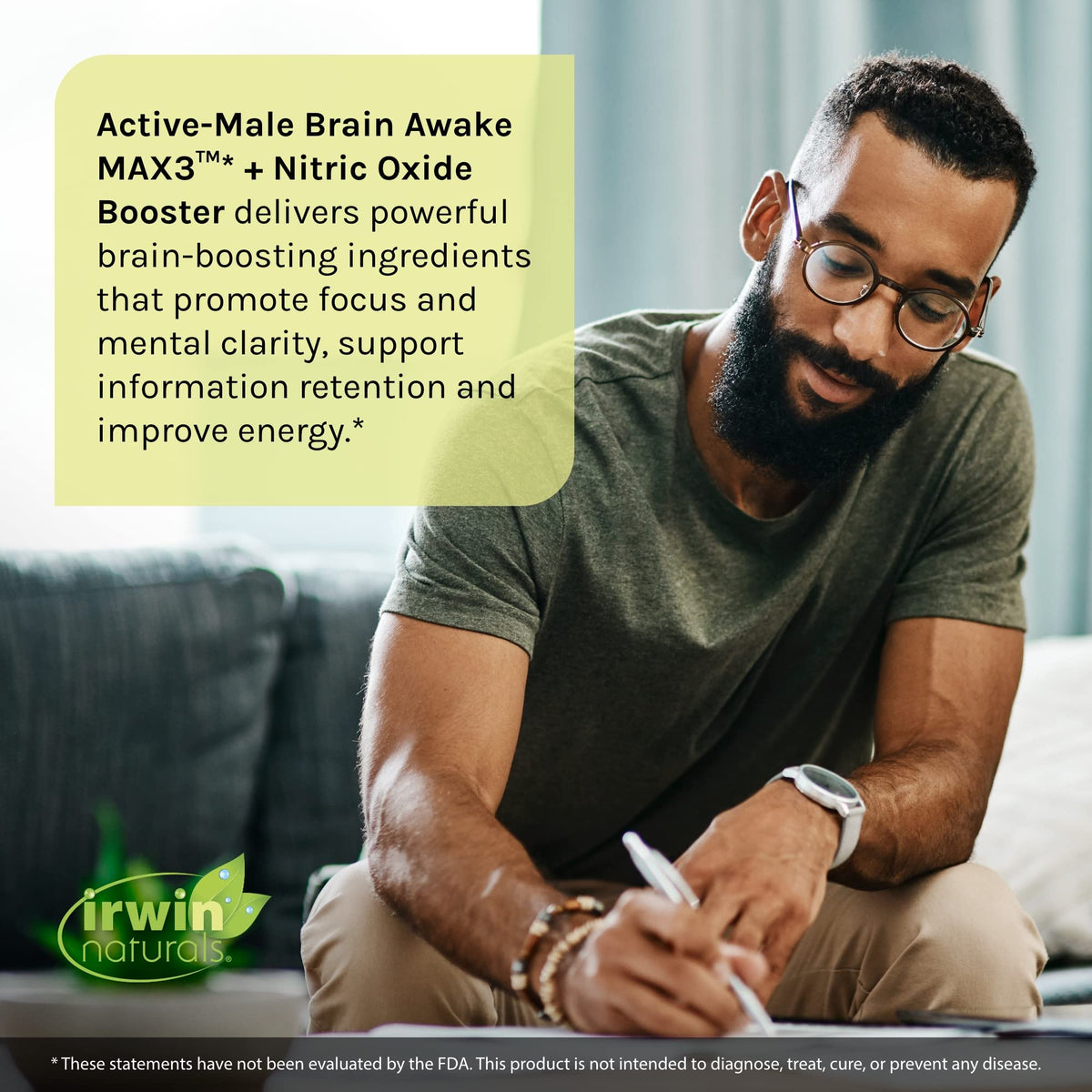 Irwin Naturals Brain Awake Max3 + Nitric Oxide Booster 60 Count Irwin NaturalsBuy Supplements Australia