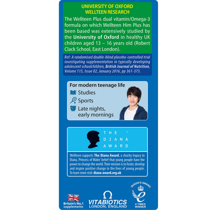 Vitabiotics Wellteen Him Plus Tablets/Capsules, 56 Count (Pack of 1) WellteenBuy Supplements Australia