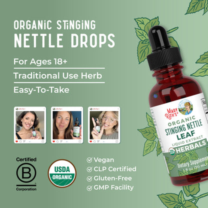 MaryRuth Organics Stinging Nettle Leaf Extract | Detox Supplement Herbal Drops | USDA Organic | Vegan | Non-GMO | Gluten Free | 1 Fluid Oz MARYRUTH'SBuy Supplements Australia