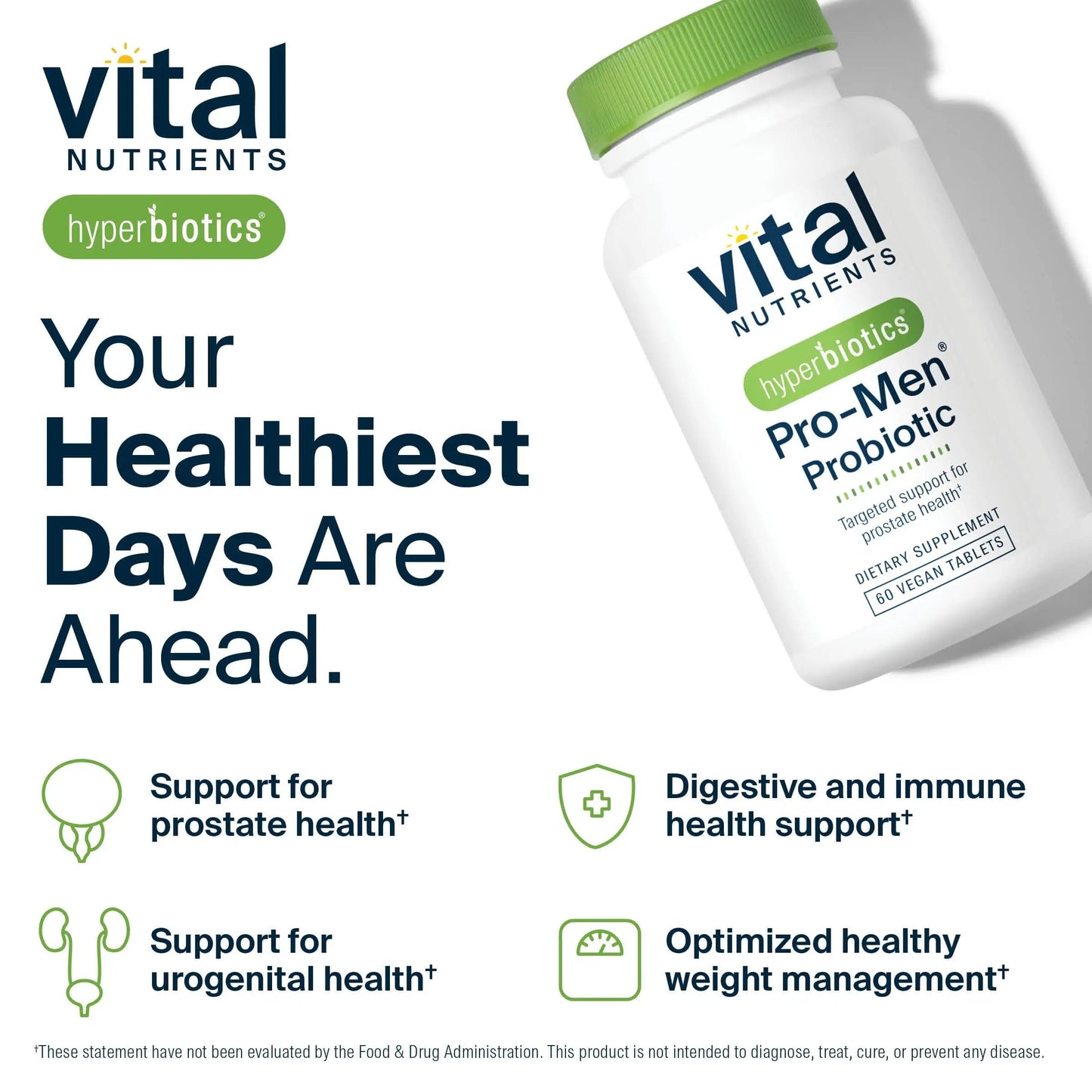 Hyperbiotics Vital Nutrients Pro Men Probiotics | Vegan Advanced Probiotics for Men | Clinically Studied for Prostate Health, Digestive Balance and Gut Health* | Gluten, Dairy, Soy Free | 60 Tablets HyperbioticsBuy Supplements Australia