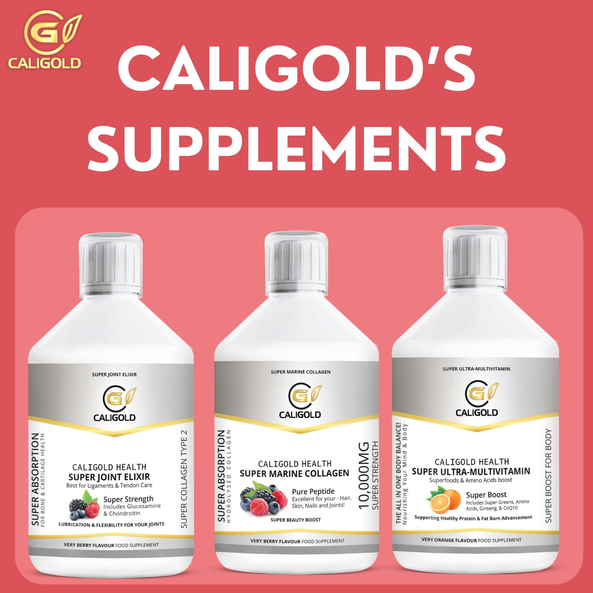 CALIGOLD Health Super Marine Collagen Liquid - Excellent for Hair, Skin, Nails and Joints CALIGOLDBuy Supplements Australia