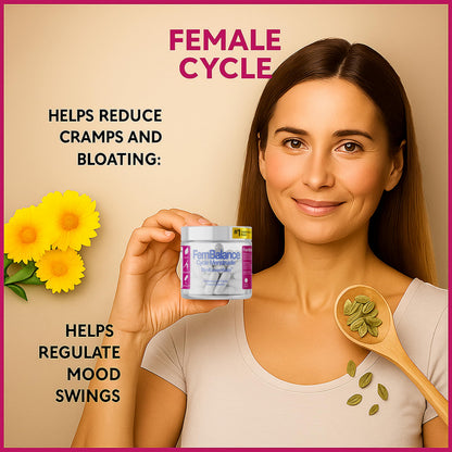 BioEssentials FemBalance® – Women’s Hormone Balance Supplement for PMS Support & Menstrual Cramp Relief - Ashwagandha, Magnesium & Chamomile for Hormonal Balance, Mood & Energy – 90 Vegan Capsules BioEssentialsBuy Supplements Australia