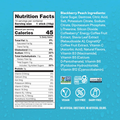 Liquid I.V.® Hydration Multiplier +Energy | Blackberry-Peach | Electrolyte Powder Drink Mix | 1 Pack (14 Servings) Liquid I.V.Buy Supplements Australia