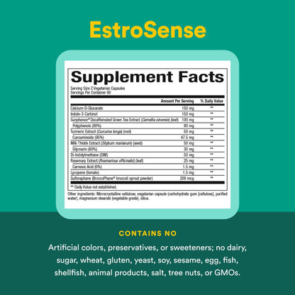 Natural Factors WomenSense EstroSense - Daily Hormonal Balance Support Supplement - Supports Healthy Menstration & Menopause - Non-GMO Natural Supplement - 120 Vegetarian Capsules (60 Servings) Natural FactorsBuy Supplements Australia