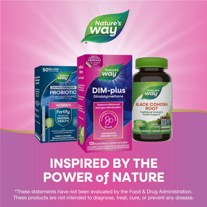 Nature's Way DIM-Plus, DIM Supplement, Supports Balanced Estrogen Metabolism*, Supports Estrogen Hormone Balance*, Diindolylmethane, 120 Vegan Capsules Nature's WayBuy Supplements Australia