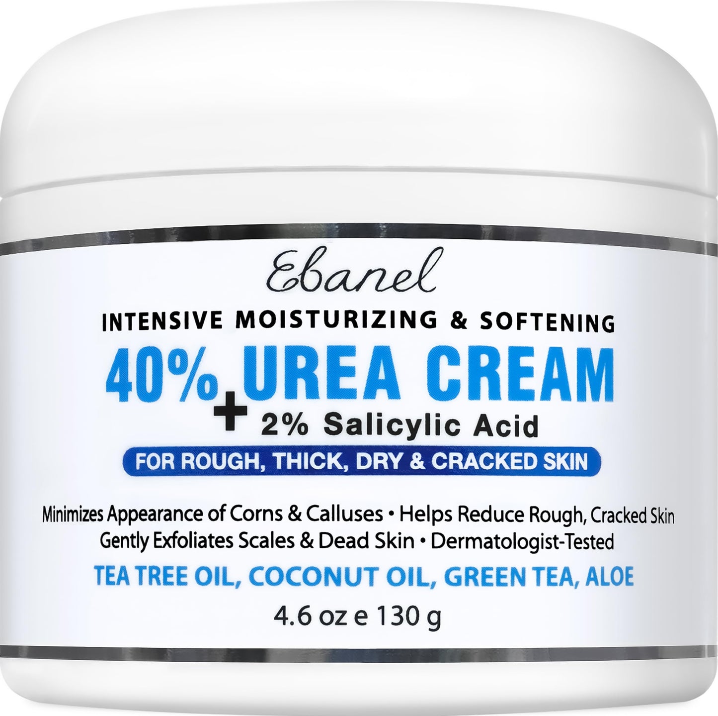 Ebanel Urea Cream 40% plus Salicylic Acid 2%, Foot Cream for Dry Cracked Heels Feet Knees Elbows Hands, Foot Dead Skin Cuticle Callus Remover Toenail Softener, Keratolytic Skin Barrier Repair Ebanel buy supplements Au