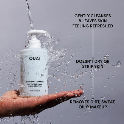 OUAI Detox Facial Cleanser - Deep Cleansing Face Wash with Glycolic Acid, Niacinamide & PHA - Removes Sweat, Dirt & Oil Without Drying - Gentle Face Cleanser for Post-Workout (7.8 Fl Oz) OUAIBuy Supplements Australia