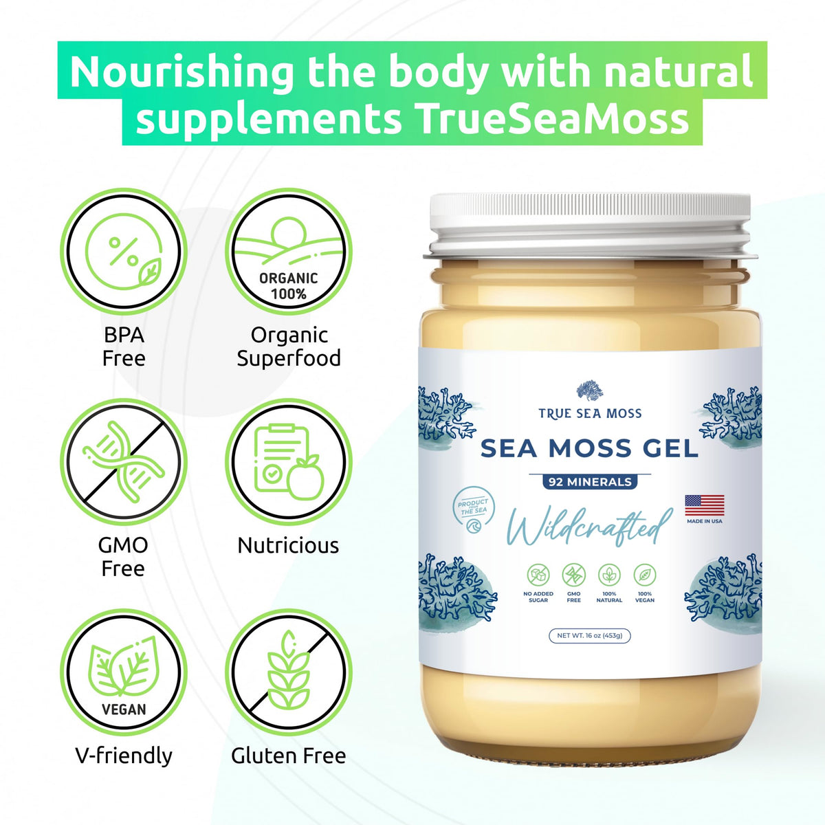 TrueSeaMoss Wildcrafted Irish Sea Moss Gel – Nutritious Raw Seamoss Rich in Minerals TrueSeaMossBuy Supplements Australia