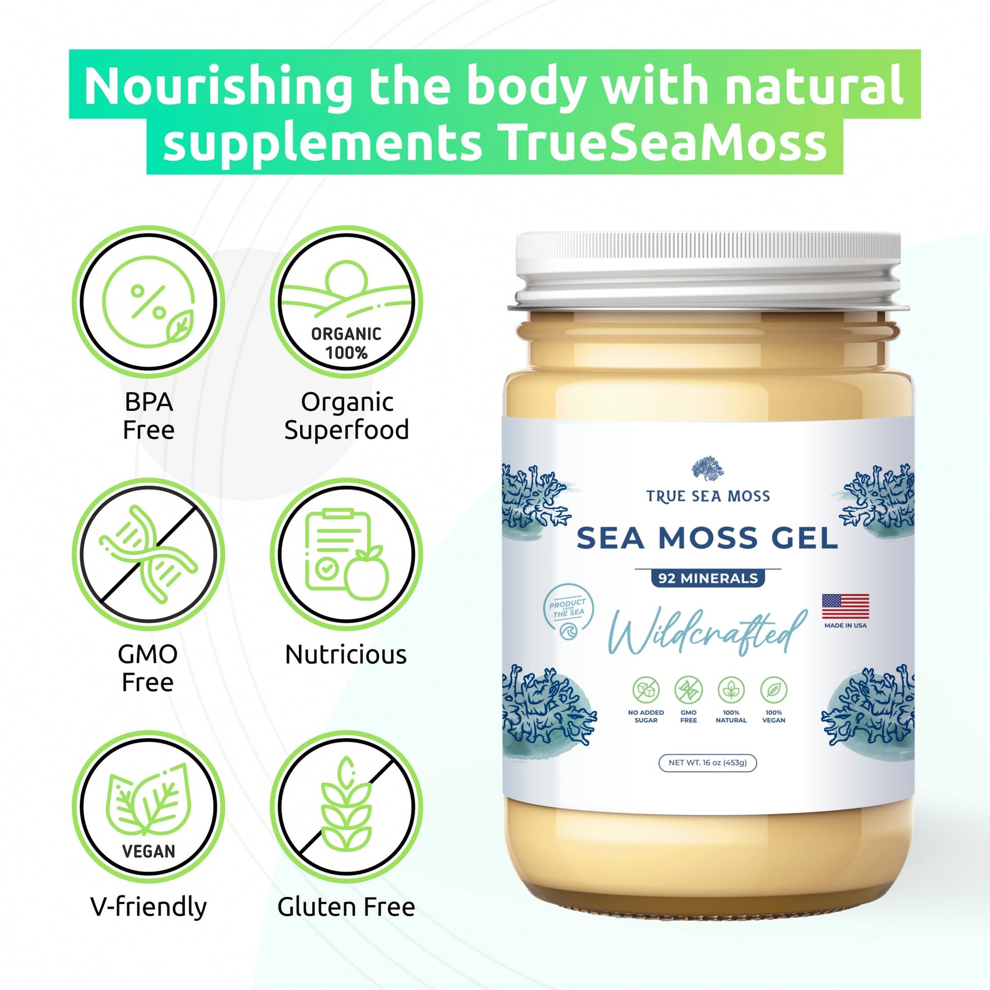 TrueSeaMoss Wildcrafted Irish Sea Moss Gel – Nutritious Raw Seamoss Rich in Minerals TrueSeaMossBuy Supplements Australia