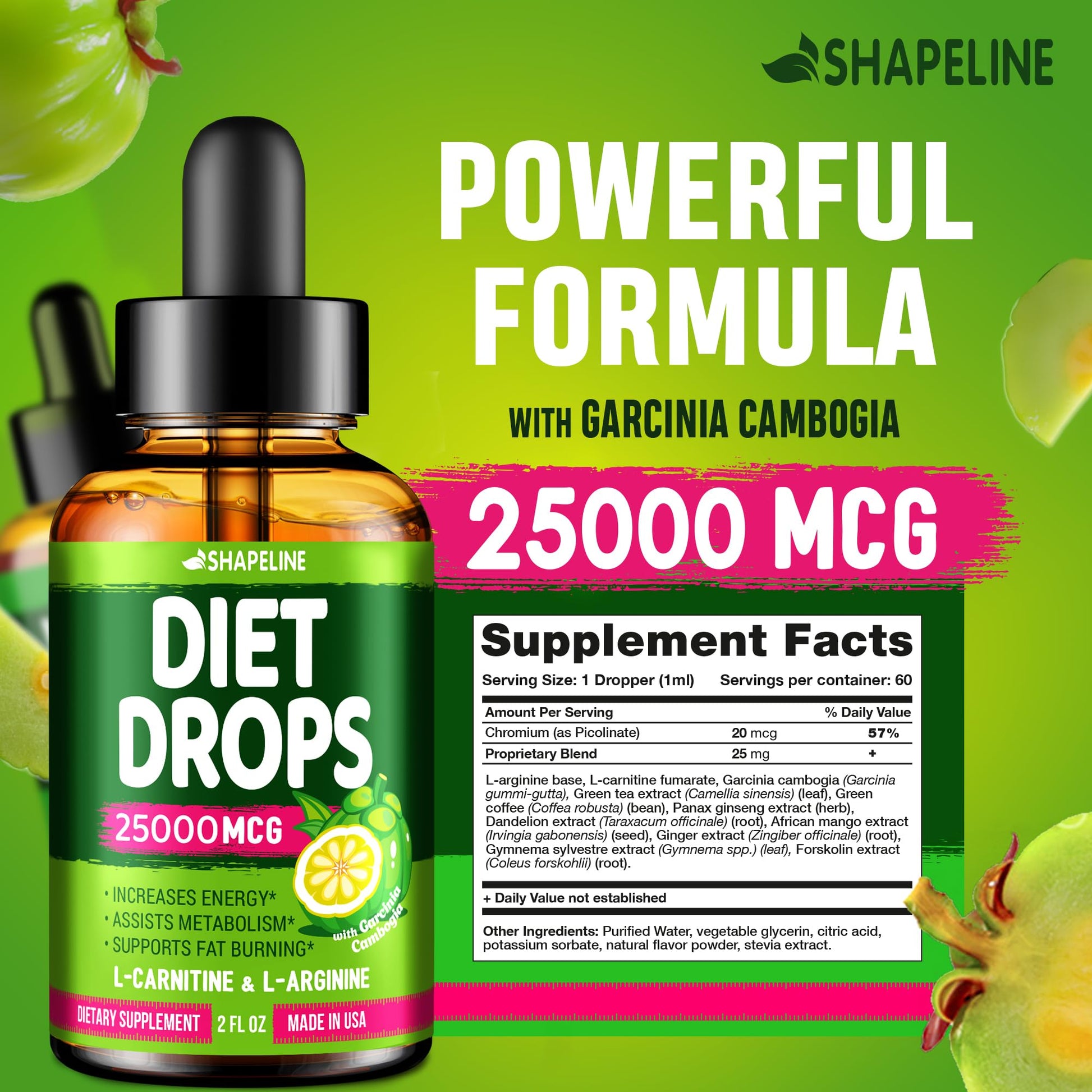 Weight Loss Drops - Appetite Suppressant for Women & Men - Made in the USA - Natural SHAPELINEBuy Supplements Australia