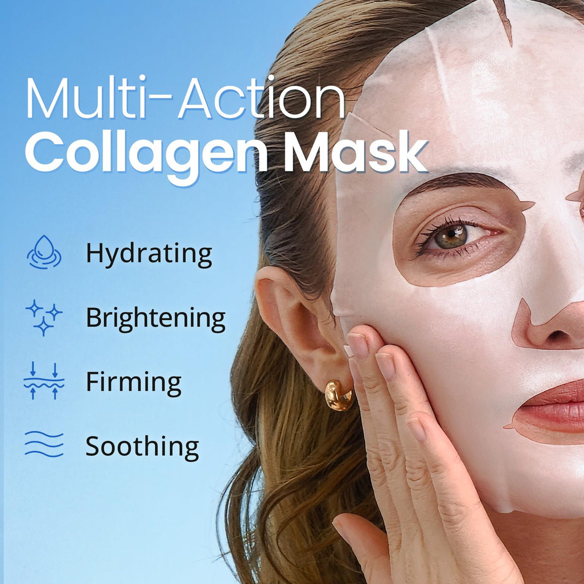 Ebanel 10 Pack Collagen Face Mask with Hyaluronic Acid, Vitamin C, Peptide, Aloe, Instant Brightening Hydrating Face Masks Skincare Korean Sheet Mask, Skin Firming, Lifting Anti Aging Facial Masks Ebanel buy supplements Au