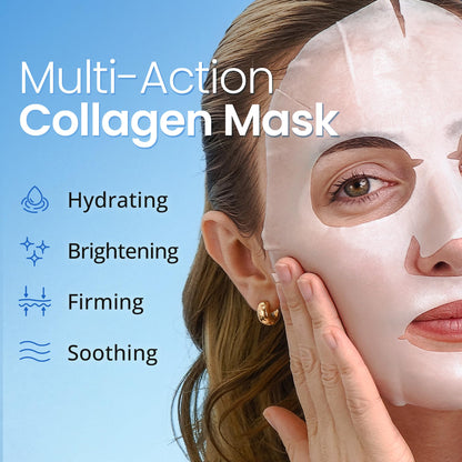 Ebanel 10 Pack Collagen Face Mask with Hyaluronic Acid, Vitamin C, Peptide, Aloe, Instant Brightening Hydrating Face Masks Skincare Korean Sheet Mask, Skin Firming, Lifting Anti Aging Facial Masks Ebanel buy supplements Au