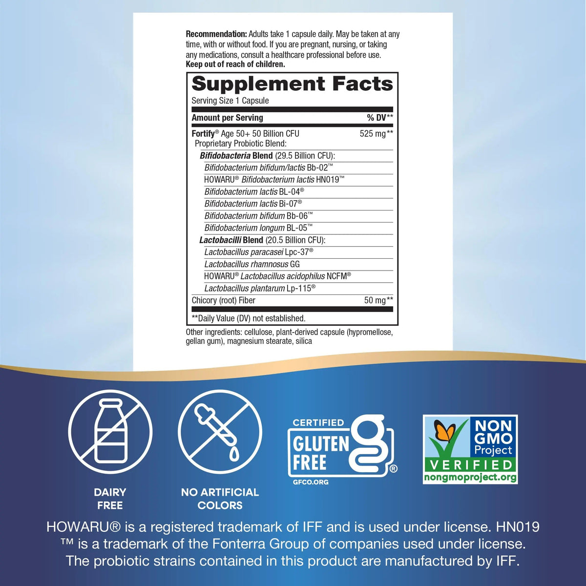 Nature's Way Fortify 50+ Daily Probiotic for Men & Women, 30 Billion Live Cultures, Colon, Digestive, and Immune Health Support* Supplement, 30 Capsules Nature's Way buy supplements Au