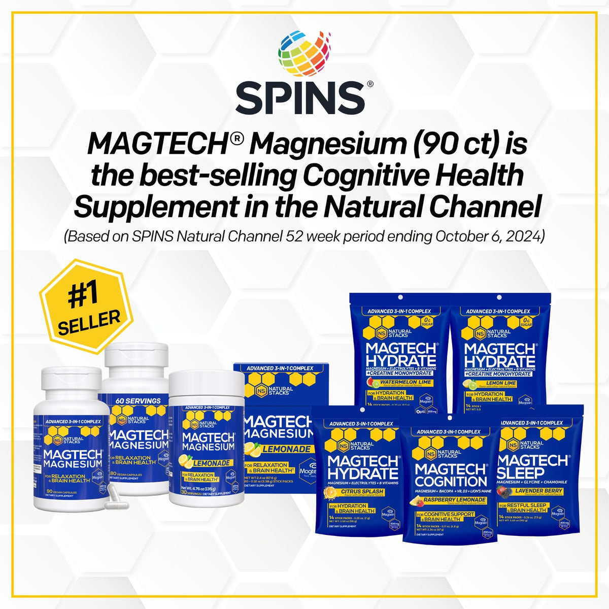 Magtein Magnesium L-Threonate, Glycinate & Taurate – 200mg Chelated Magnesium Complex – MagTech Magnesium Supplement for Relaxation & Brain Health – 90 Capsules NATURAL STACKSBuy Supplements Australia