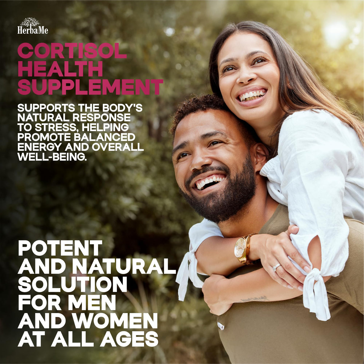 HerbaMe Cortisol Manager Supplement and Balance Mood with Ashwagandha & L-Tyrosine, 120 Capsules, Helps Maintain Healthy Energy Levels and Stress Relief, Fatigue Reducer Pills HerbaMeBuy Supplements Australia