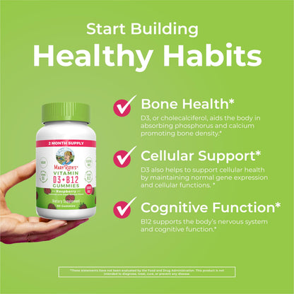 MaryRuth Organics Sugar Free | 2 Month Supply | Vitamin D & B12 Vitamin Supplements for Adults & Kids | Bone Health | Immune Support | Vegan | Non-GMO | 60 Servings MARYRUTH'SBuy Supplements Australia