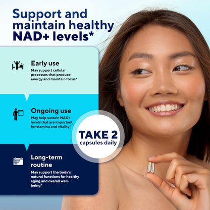 VitaUp NAD+ Resveratrol Supplement - USA Made Trans Resveratrol NAD Supplement 650mg - Nicotinamide Adenine Dinucleotide Capsules for Healthy Aging, Energy & Focus Support - 60 Count VitaUpBuy Supplements Australia