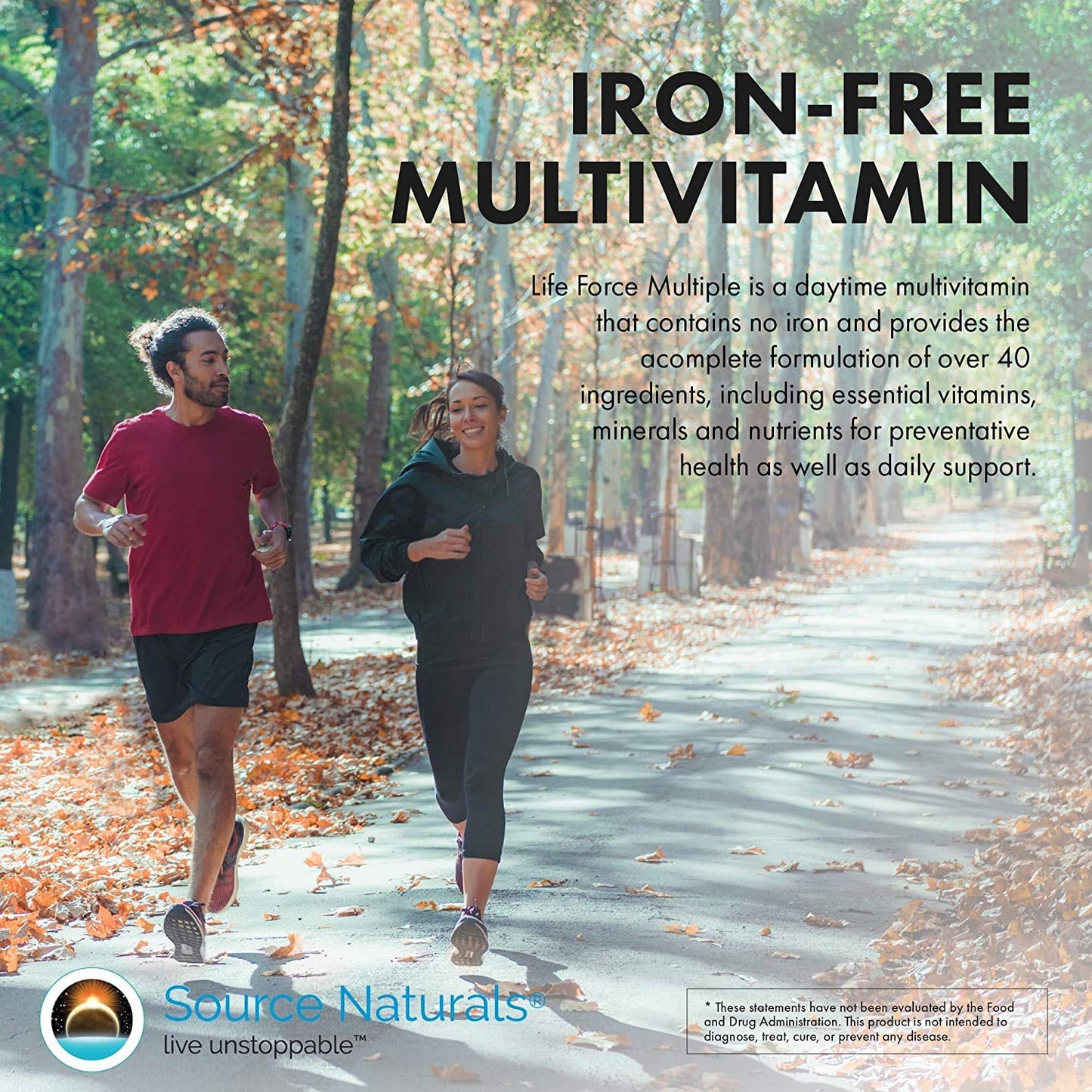 Source Naturals Life Force Multiple Iron Free Daily Multivitamin High Potency Essential Vitamins, Minerals, Antioxidants & Nutrients - Energy & Immune Boost* - 60 Capsules Source NaturalsBuy Supplements Australia