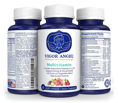 VIGOR ANGEL Multivitamin, 60 Liquid Capsules VIGOR ANGELBuy Supplements Australia