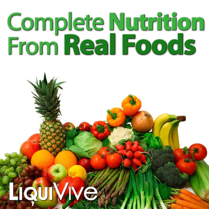 LiquiVive Liquid Vitamins Mega Nutrition | Vegetarian Daily Multivitamin Balance Immune Support Booster Superfood of Nature | Vitamin C D3 A B12 E K | Life Miracle