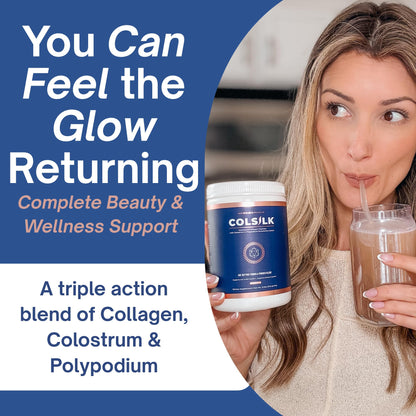 SRILabs ColSilk Unflavored Hydrolyzed Collagen Powder with Colostrum and Polypodium - Skin, Hair, Nails, Gut Health and Joint Support - One Scoop Daily | 1 Month Supply Skin Research InstituteBuy Supplements Australia