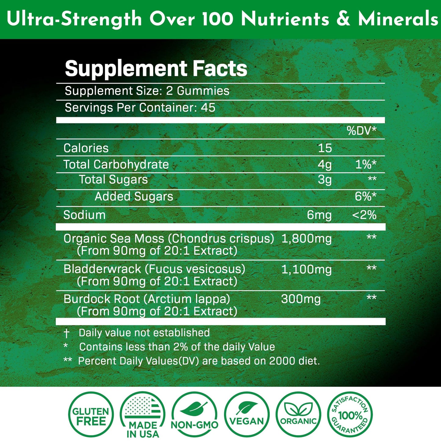 WELLNESS LABSRX Sea Moss Gummies, 3200mg Organic Seamoss, Irish Sea Moss WELLNESS LABSRXBuy Supplements Australia