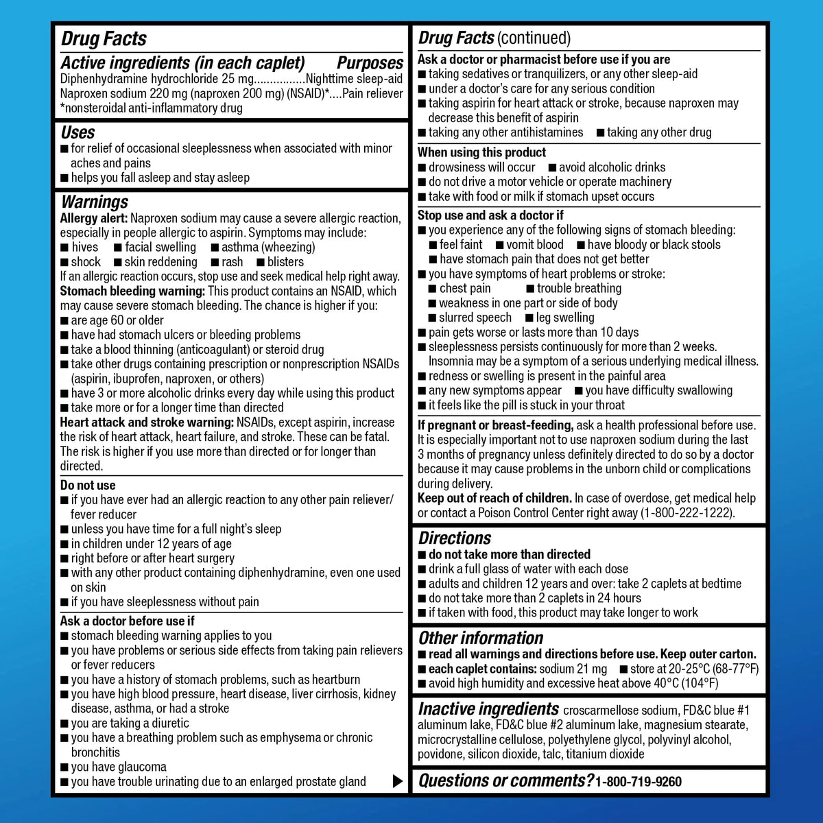 Amazon Basic Care All Night Pain Relief PM, Naproxen Sodium 220 mg/Diphenhydramine Hydrochloride 25 mg Tablets, Pain Reliever/Nighttime Sleep-Aid, 160 Count Amazon Basic CareBuy Supplements Australia