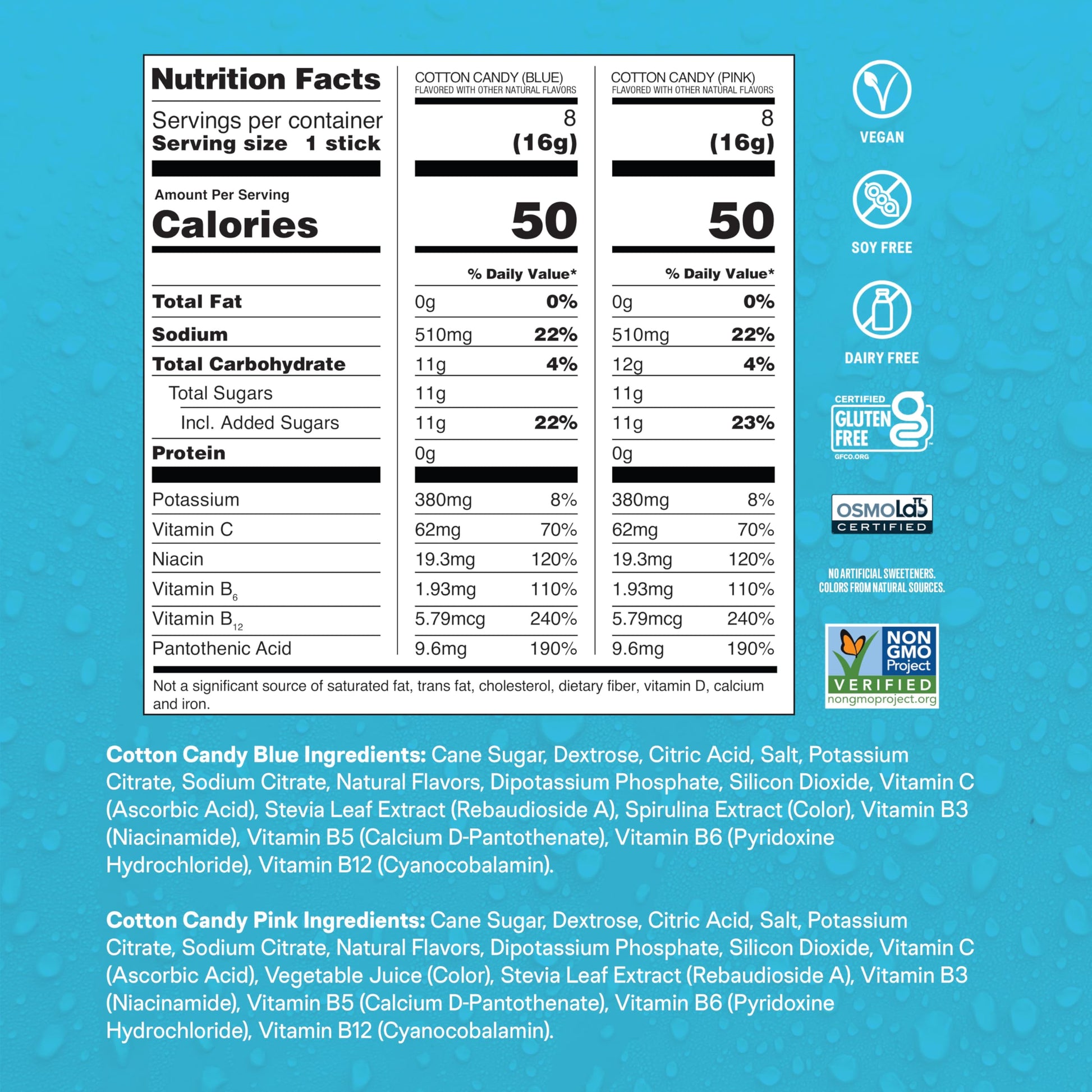 Liquid I.V.® Hydration Multiplier - Cotton Candy | Electrolyte Powder Drink Mix | 1 Pack (16 Servings) Liquid I.V.Buy Supplements Australia