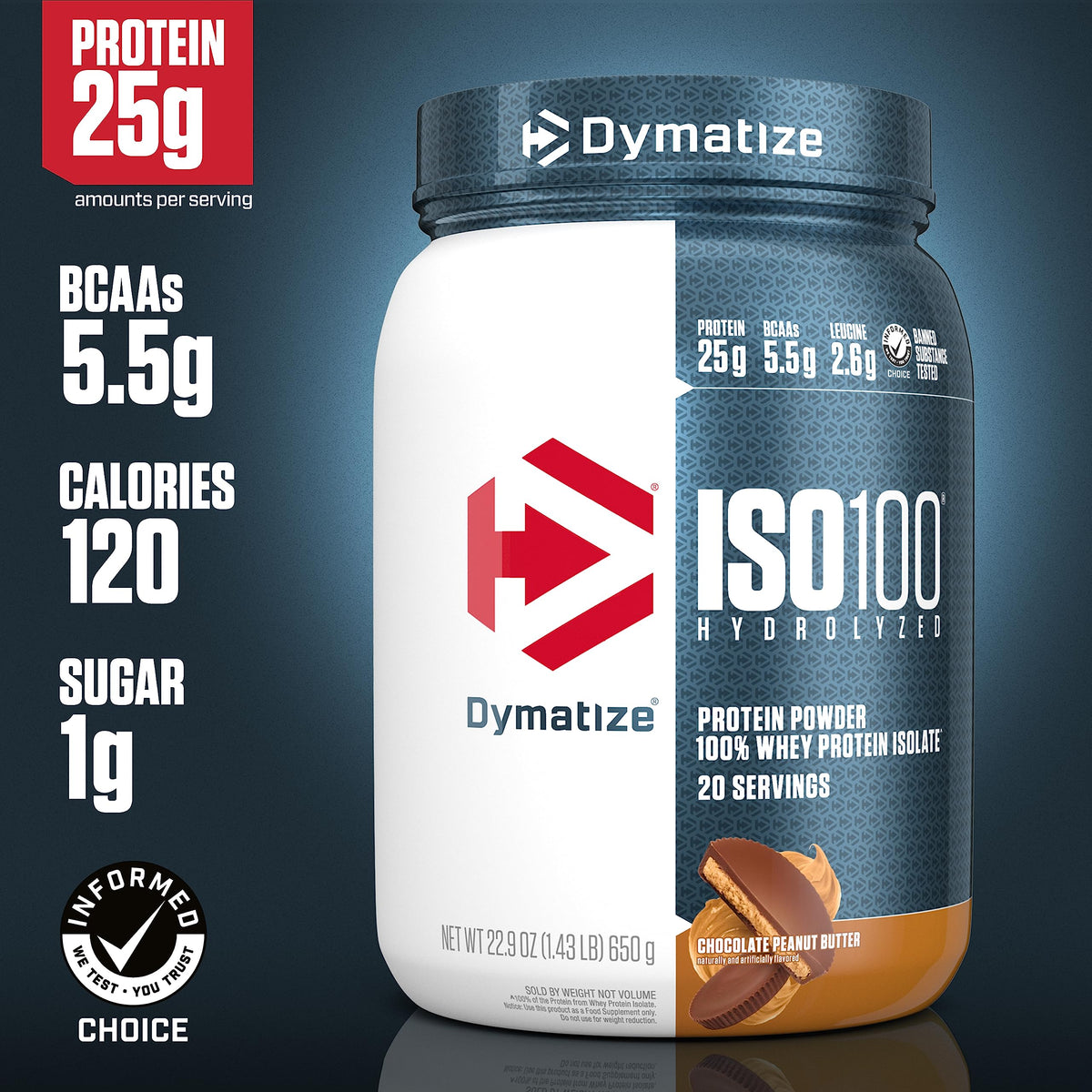 Dymatize ISO100 Whey Protein Powder with 25g of Hydrolyzed 100% Whey Isolate DymatizeBuy Supplements Australia