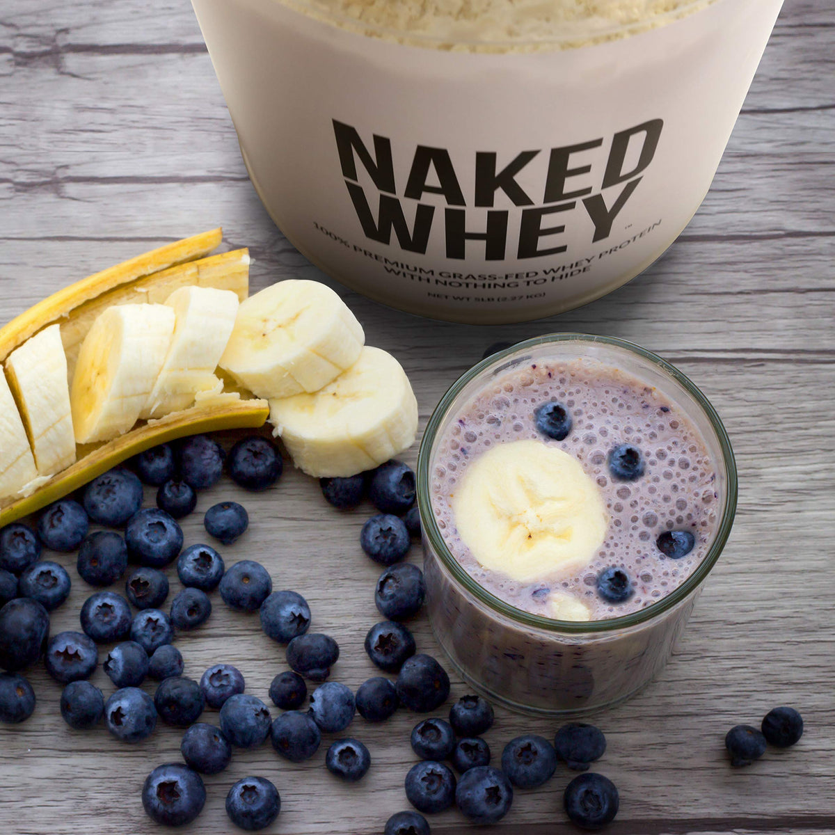 NAKED WHEY 5LB 100% Grass Fed Unflavored Whey Protein Powder - US Farms NAKEDBuy Supplements Australia
