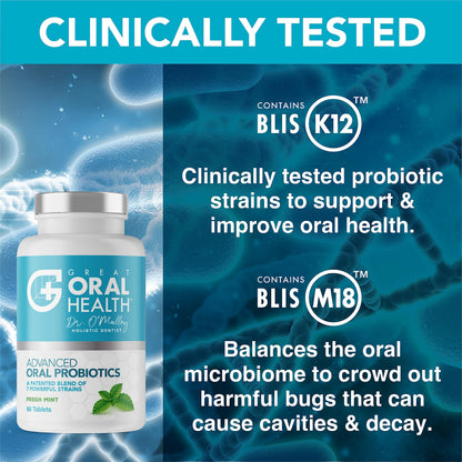 Oral Probiotics for Mouth Bad Breath Treatment for Adults: Dentist Formulated Advanced Great Oral HealthBuy Supplements Australia