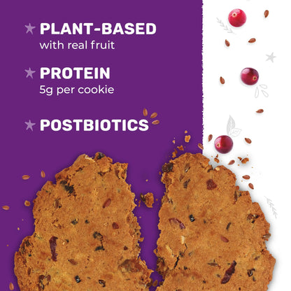 3PM Afternoon Bites Cranberry Flaxseed Cookies with Postbiotics, 5g of Protein, 15 Cookies 3PM AFTERNOON BITESBuy Supplements Australia